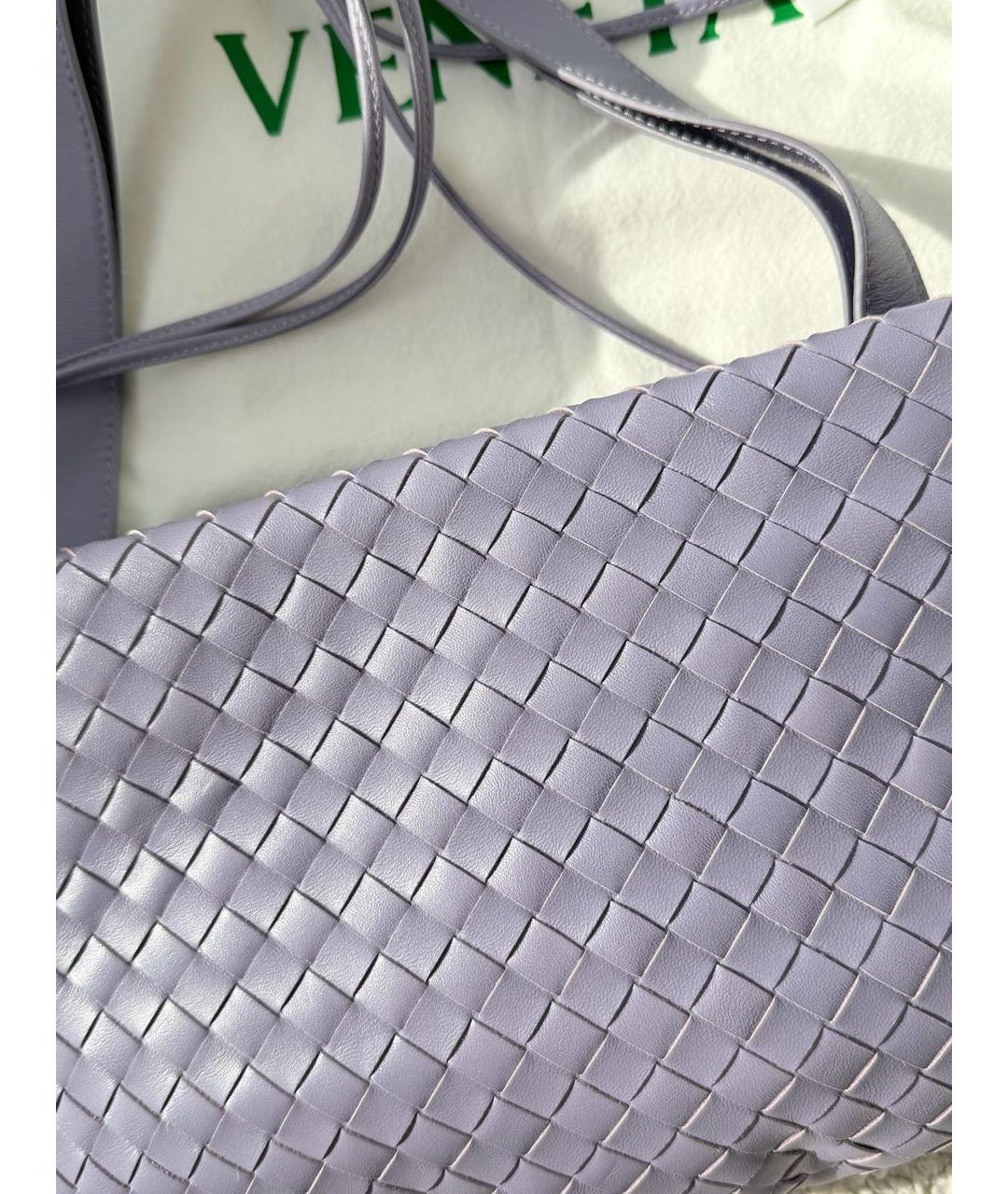 BOTTEGA VENETA Фиолетовая кожаная сумка через плечо, фото 6