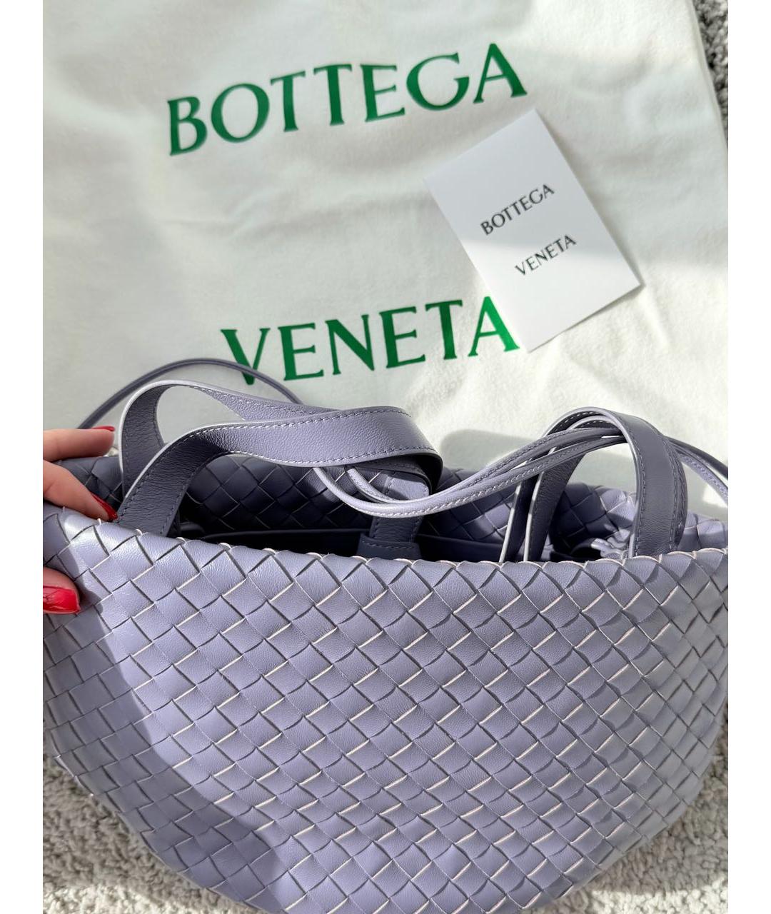 BOTTEGA VENETA Фиолетовая кожаная сумка через плечо, фото 4