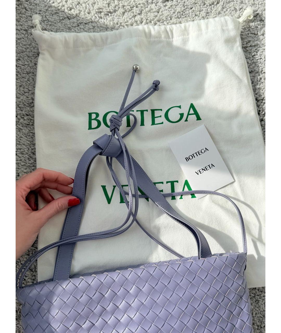 BOTTEGA VENETA Фиолетовая кожаная сумка через плечо, фото 5