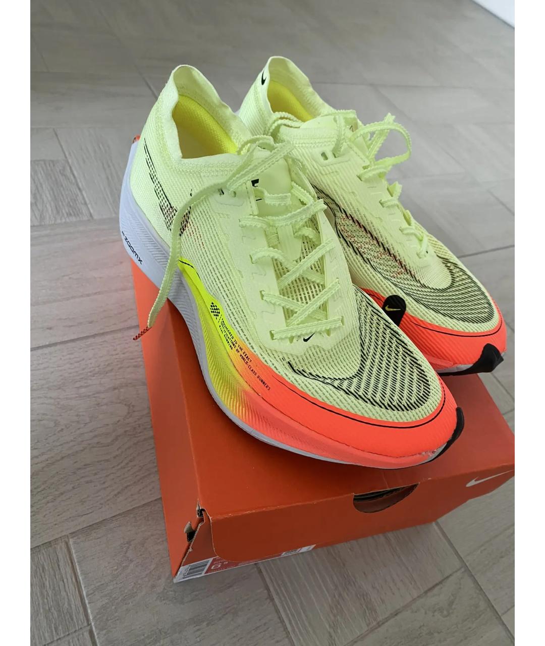 NIKE Салатовые текстильные низкие кроссовки / кеды, фото 6