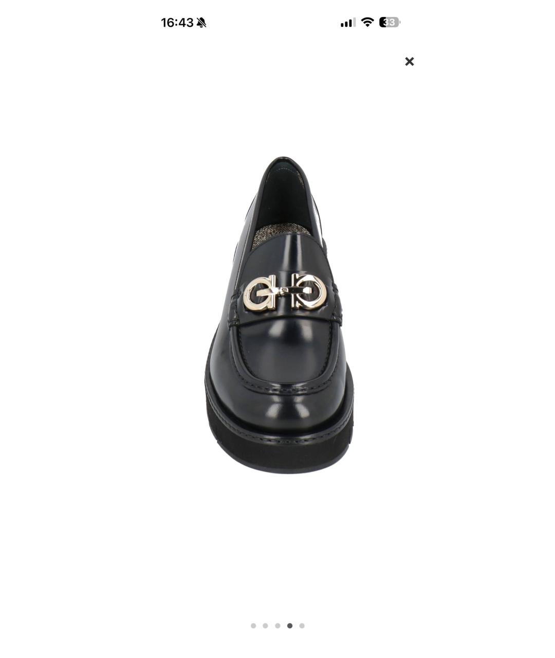 FERRAGAMO Черные лоферы из лакированной кожи, фото 2