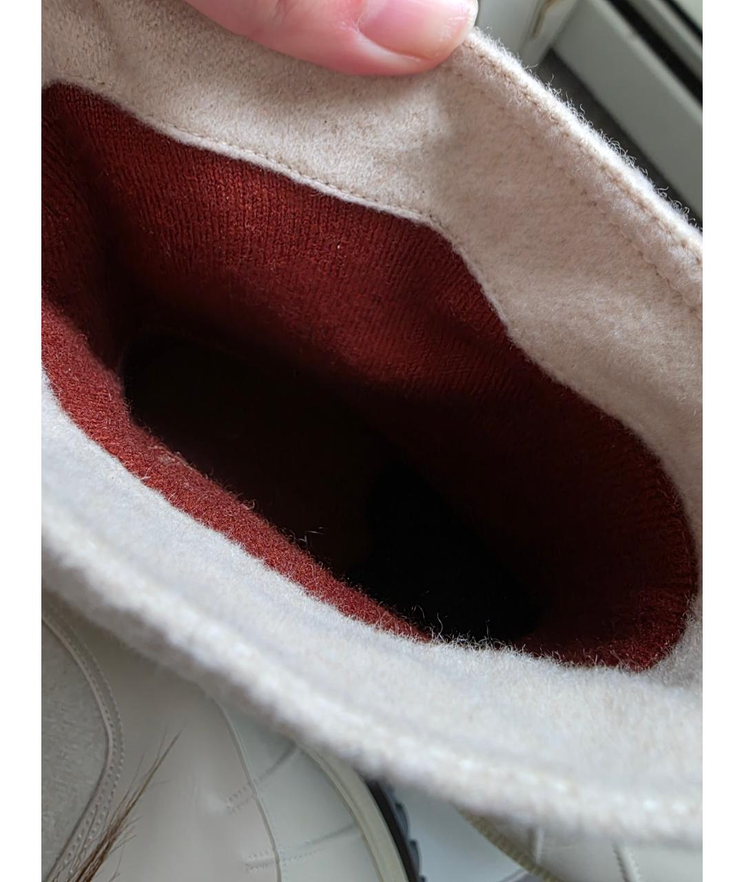 LORO PIANA Бежевые кожаные полусапоги, фото 7