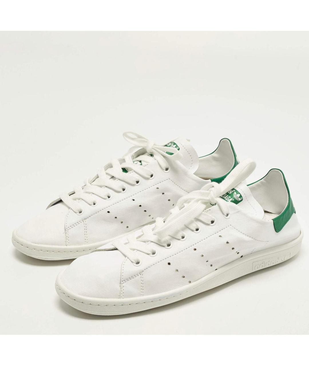 ADIDAS Белые кожаные низкие кроссовки / кеды, фото 2