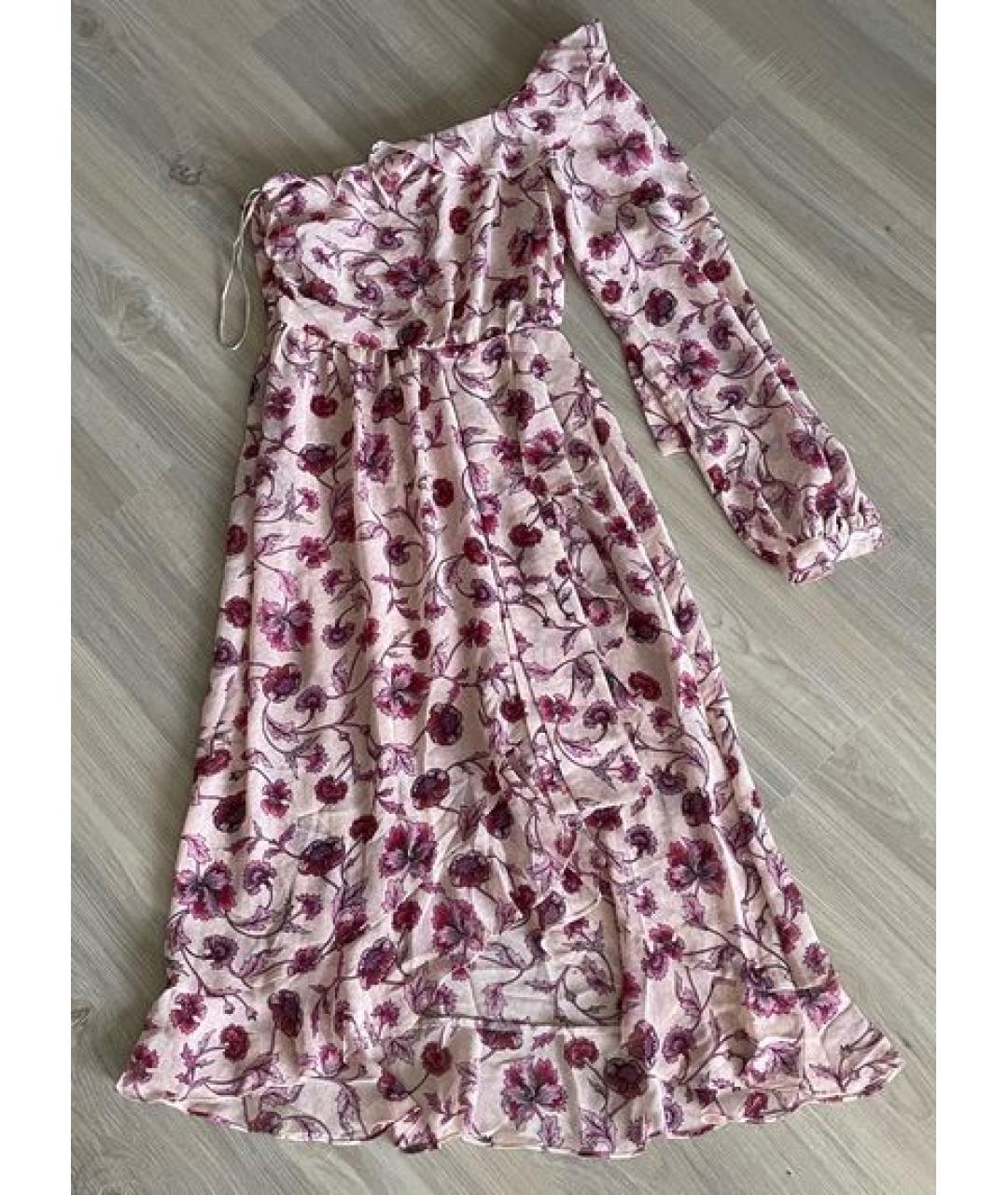 FOR LOVE AND LEMONS Розовое полиэстеровое коктейльное платье, фото 5