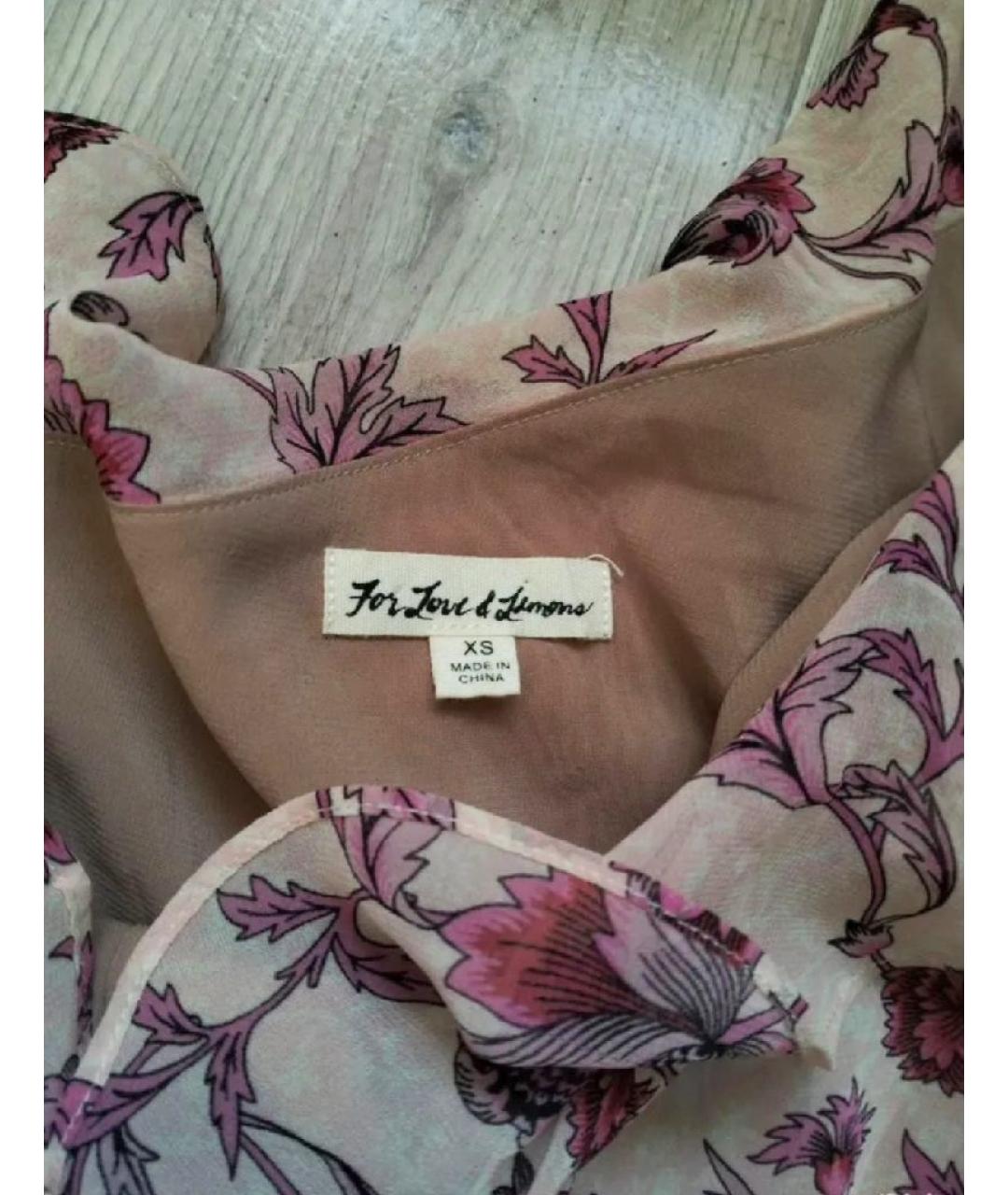 FOR LOVE AND LEMONS Розовое полиэстеровое коктейльное платье, фото 3