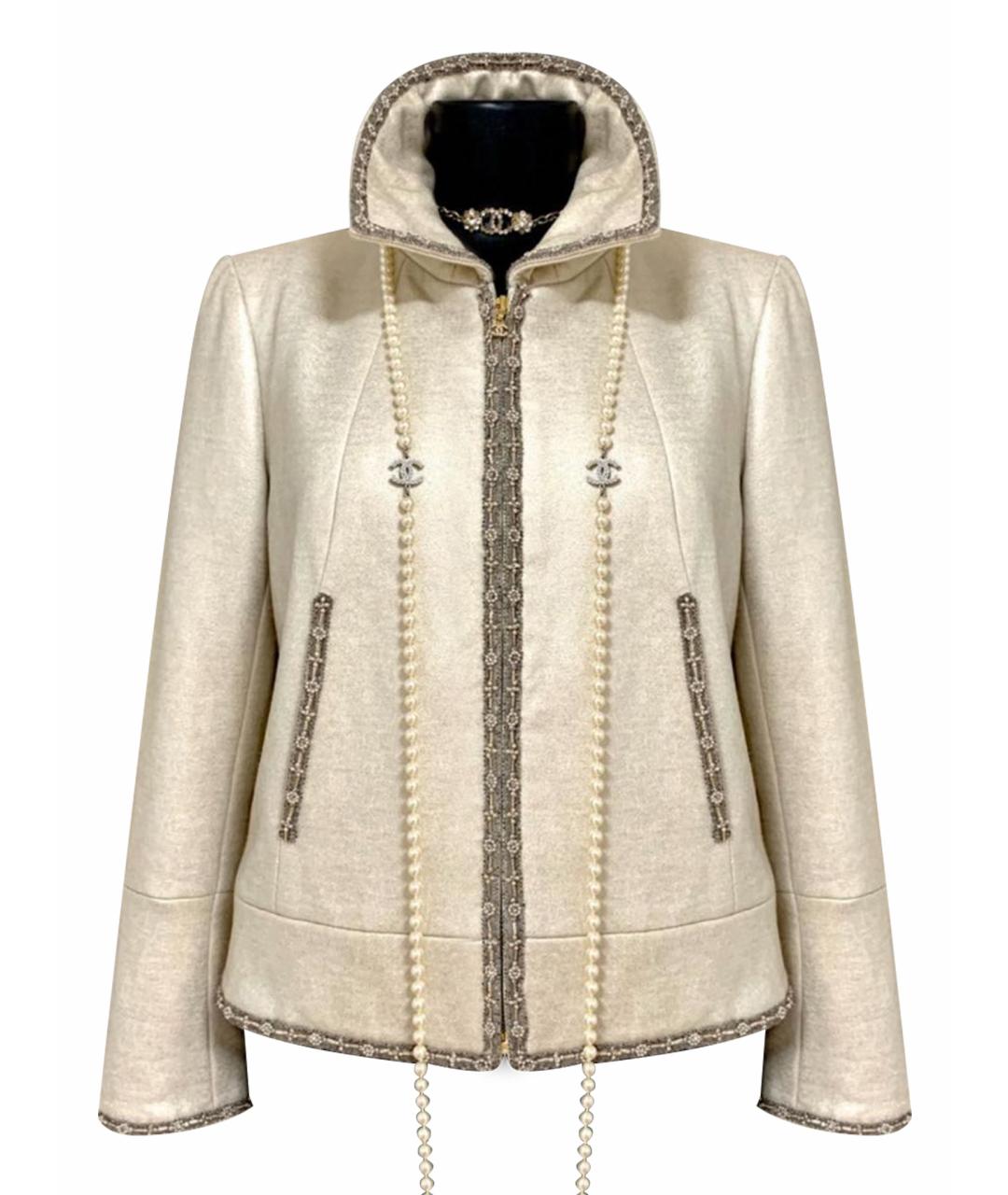 CHANEL Бежевая хлопковая куртка, фото 1
