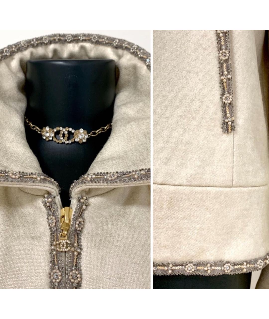 CHANEL Бежевая хлопковая куртка, фото 8