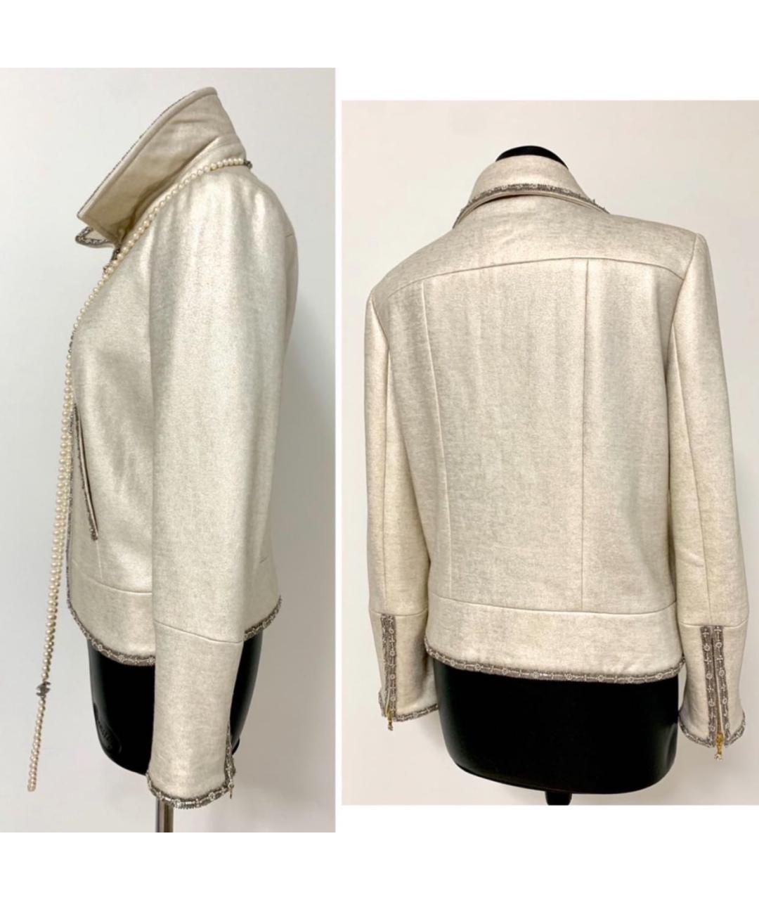 CHANEL Бежевая хлопковая куртка, фото 5