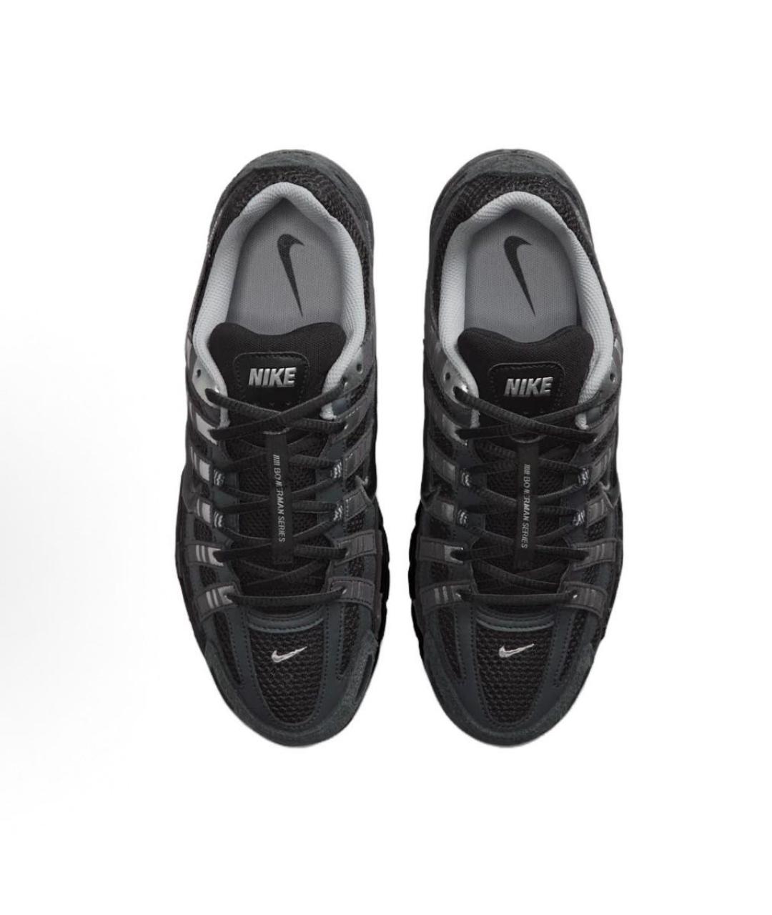 NIKE Черные синтетические низкие кроссовки / кеды, фото 3