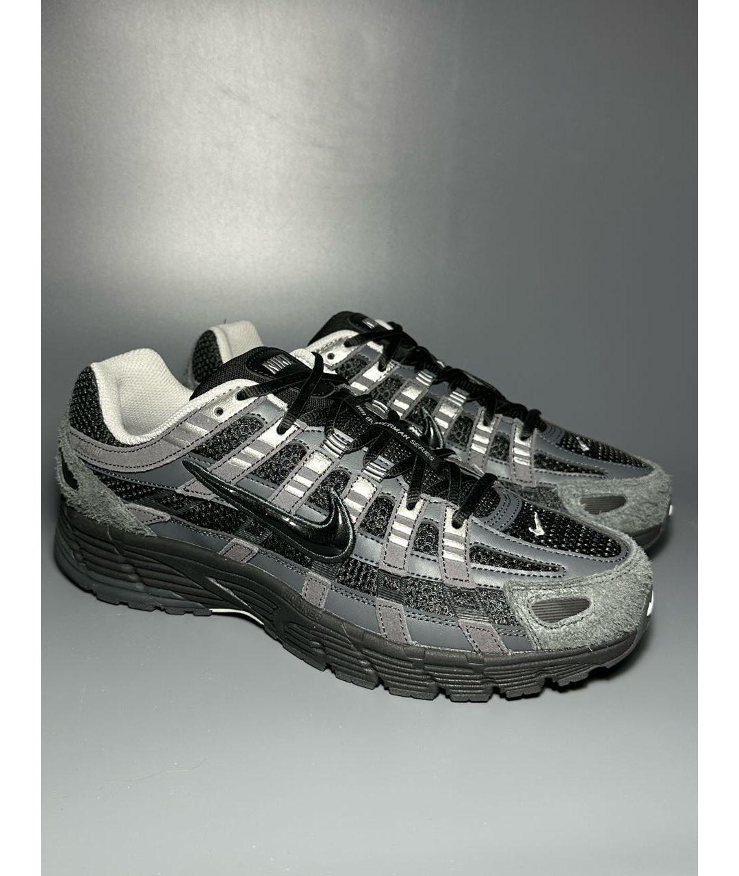 NIKE Черные синтетические низкие кроссовки / кеды, фото 5