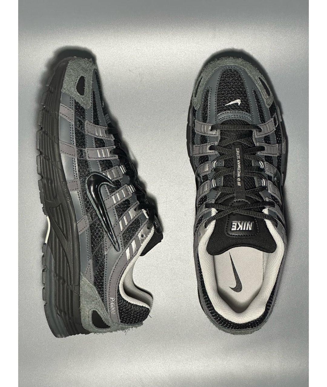 NIKE Черные синтетические низкие кроссовки / кеды, фото 7