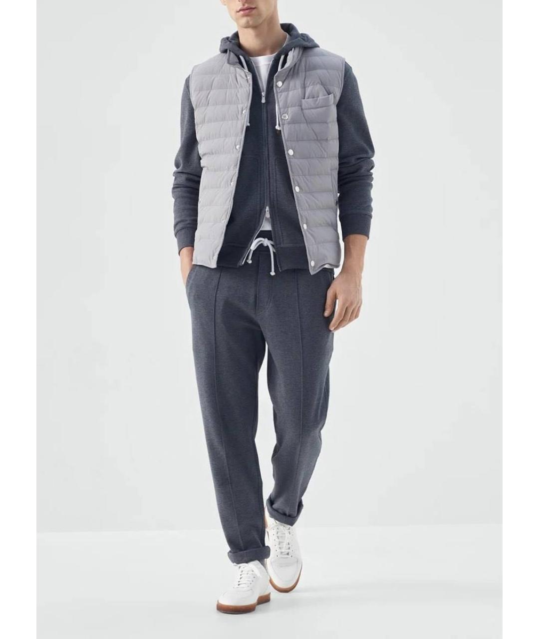 BRUNELLO CUCINELLI Серый жилет, фото 5