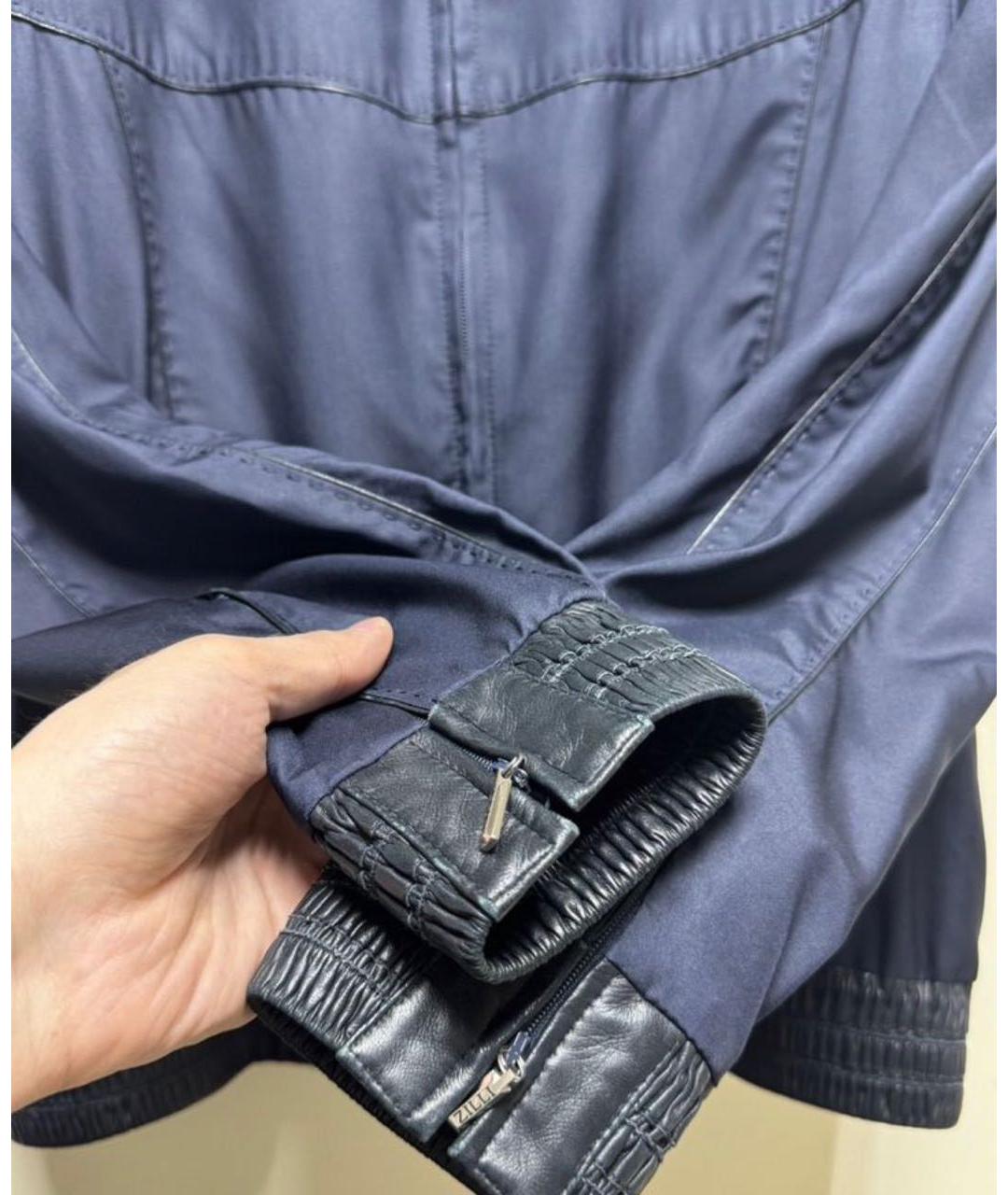 ZILLI Синяя шелковая куртка, фото 5