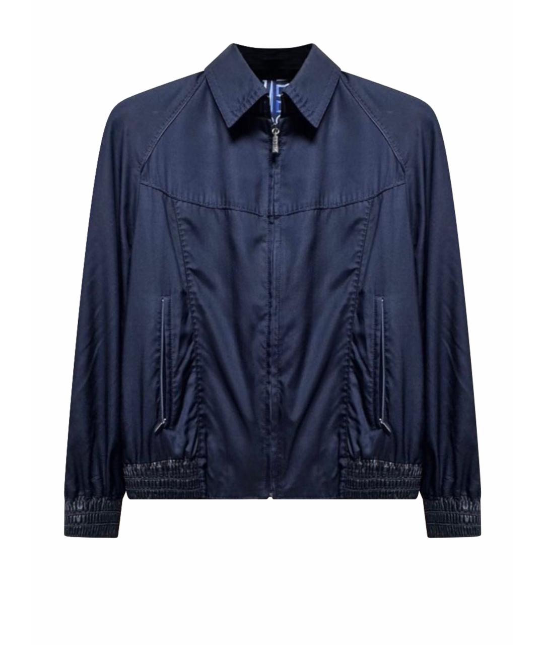ZILLI Синяя шелковая куртка, фото 1