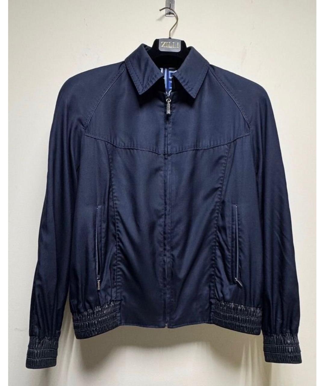 ZILLI Синяя шелковая куртка, фото 6