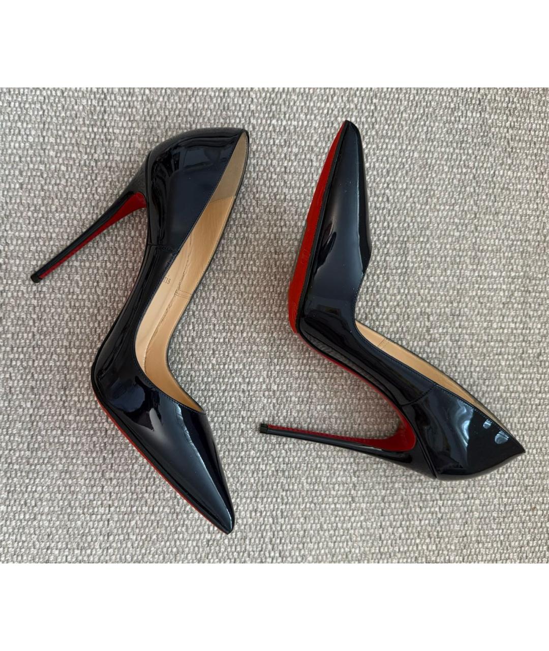 CHRISTIAN LOUBOUTIN Темно-синие туфли из лакированной кожи, фото 5
