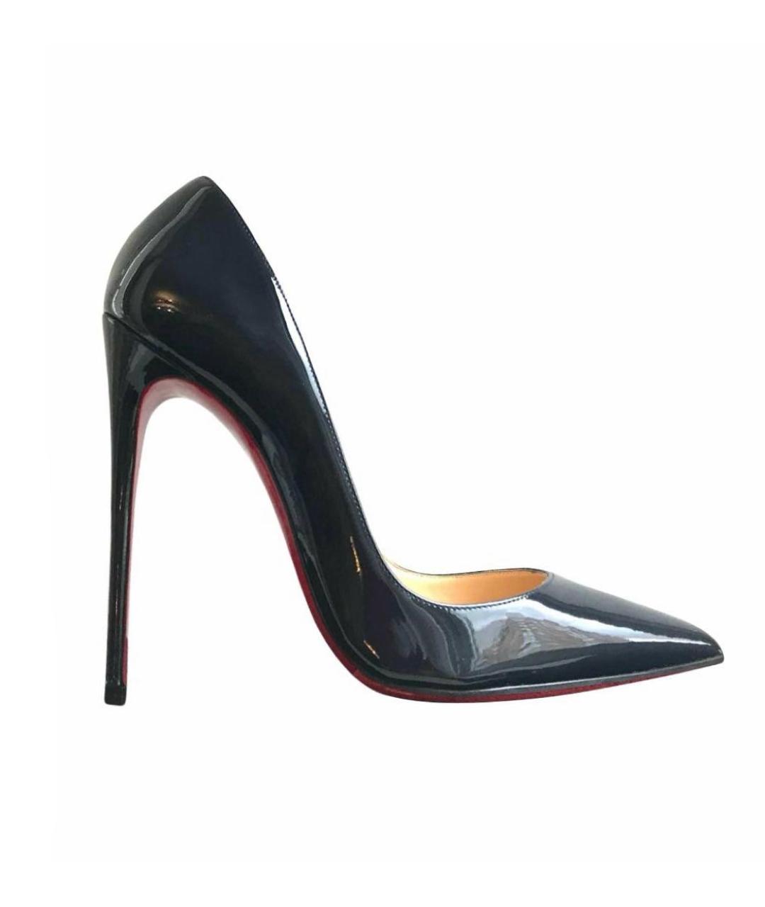 CHRISTIAN LOUBOUTIN Темно-синие туфли из лакированной кожи, фото 6