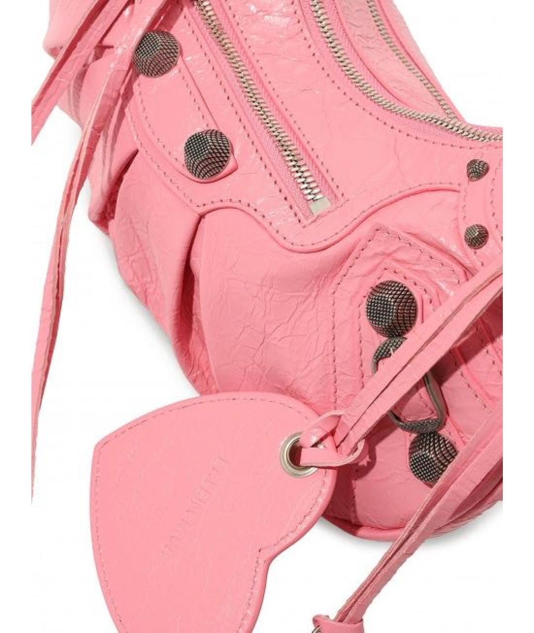 BALENCIAGA Розовая кожаная сумка через плечо, фото 3