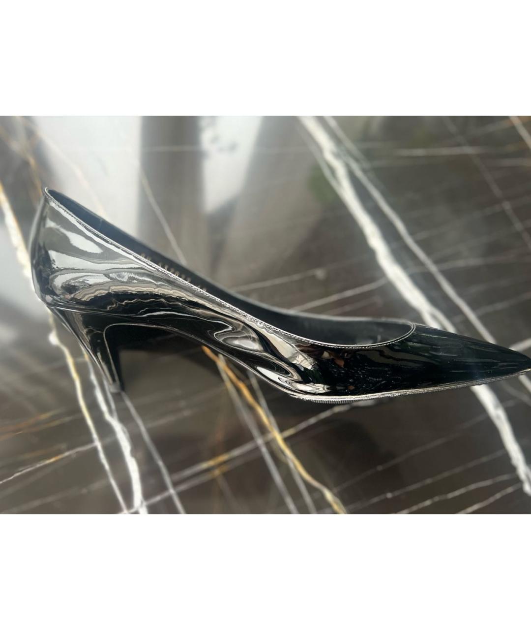 SAINT LAURENT Черные туфли из лакированной кожи, фото 5