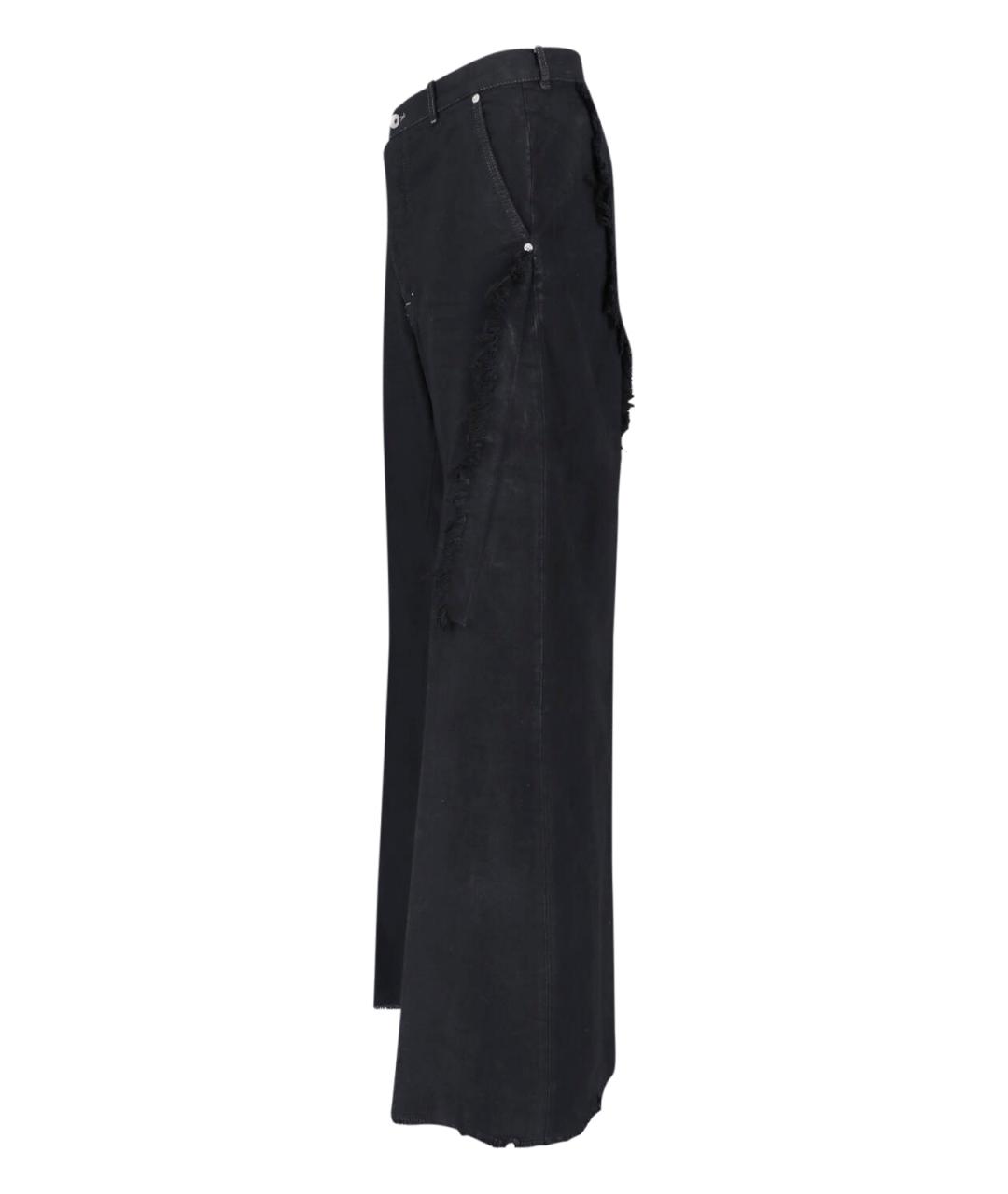 RICK OWENS Черные хлопковые прямые джинсы, фото 3