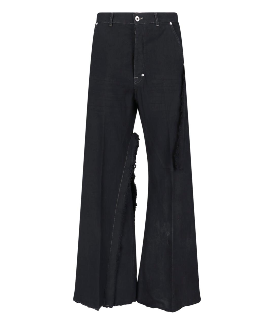 RICK OWENS Черные хлопковые прямые джинсы, фото 1