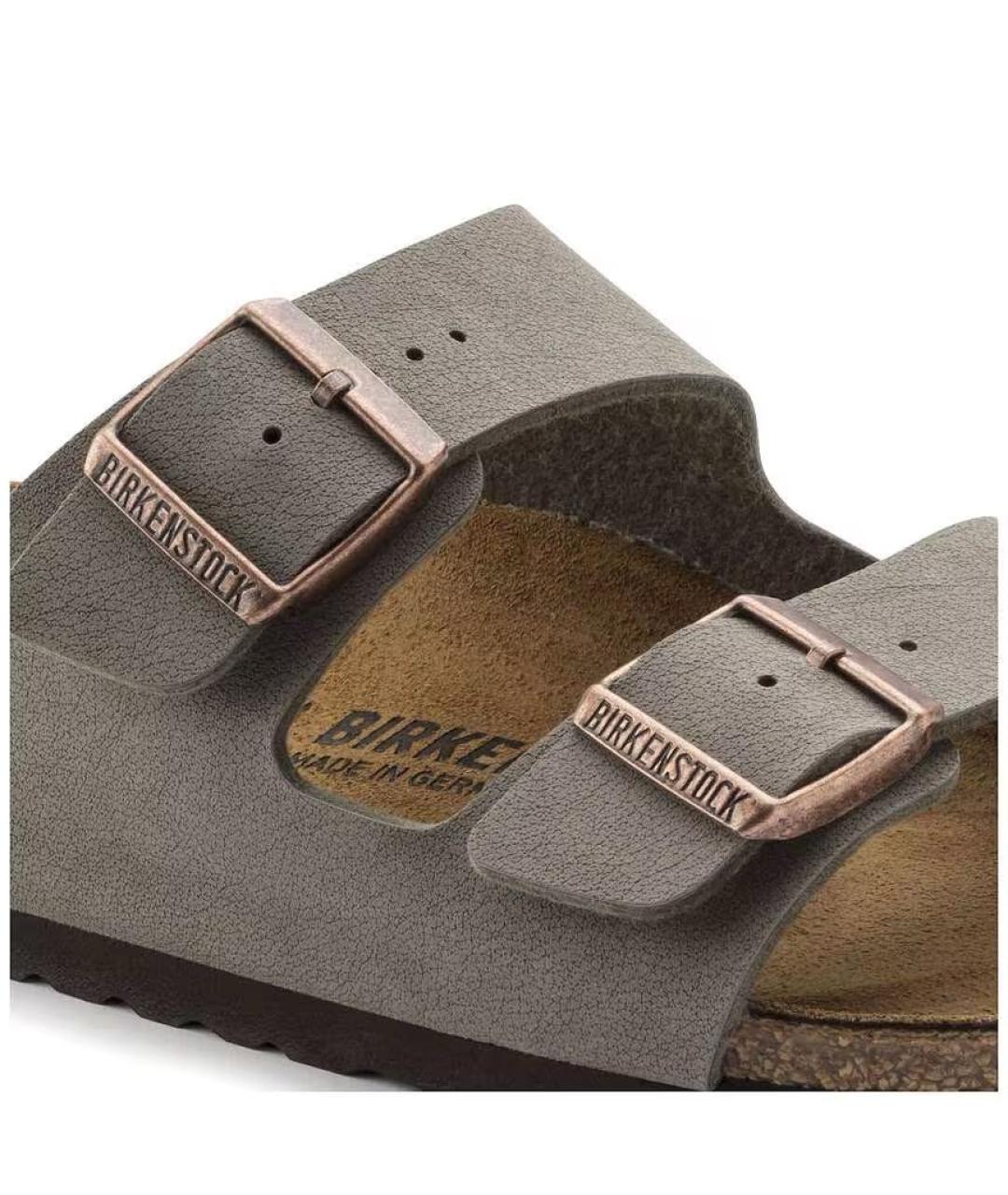 BIRKENSTOCK Серые замшевые сандалии, фото 6