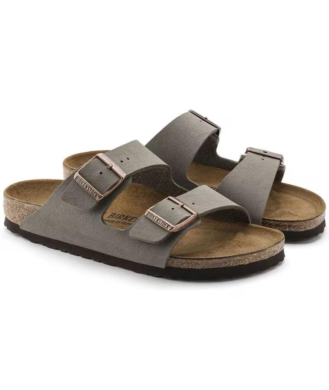 BIRKENSTOCK Серые замшевые сандалии, фото 5
