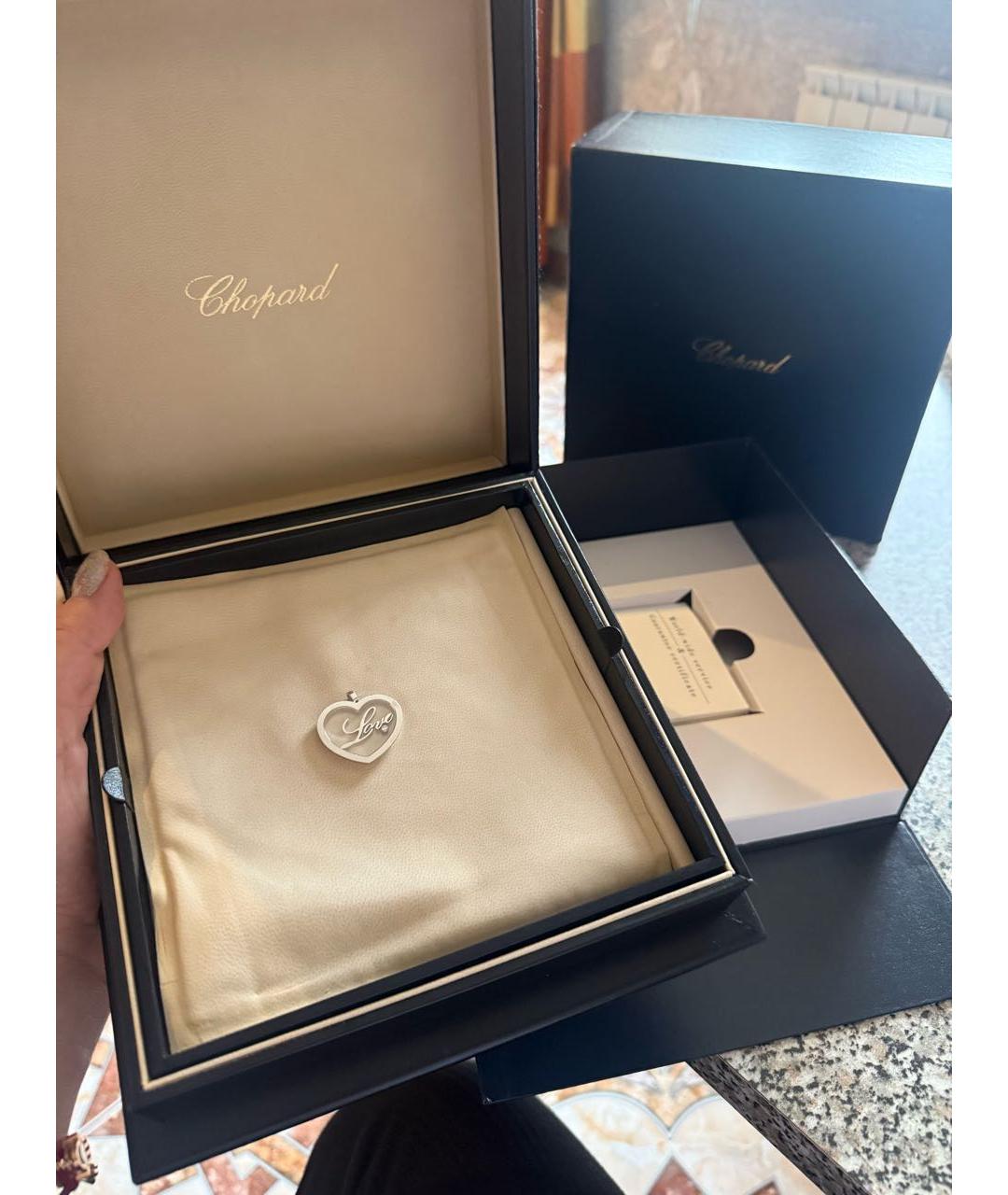 CHOPARD Серебрянный кулон из белого золота, фото 5