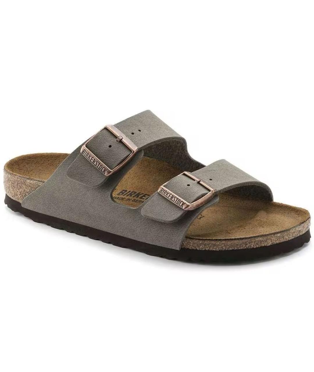 BIRKENSTOCK Серые замшевые сандалии, фото 2