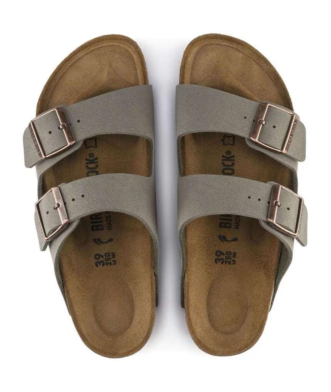 BIRKENSTOCK Серые замшевые сандалии, фото 3