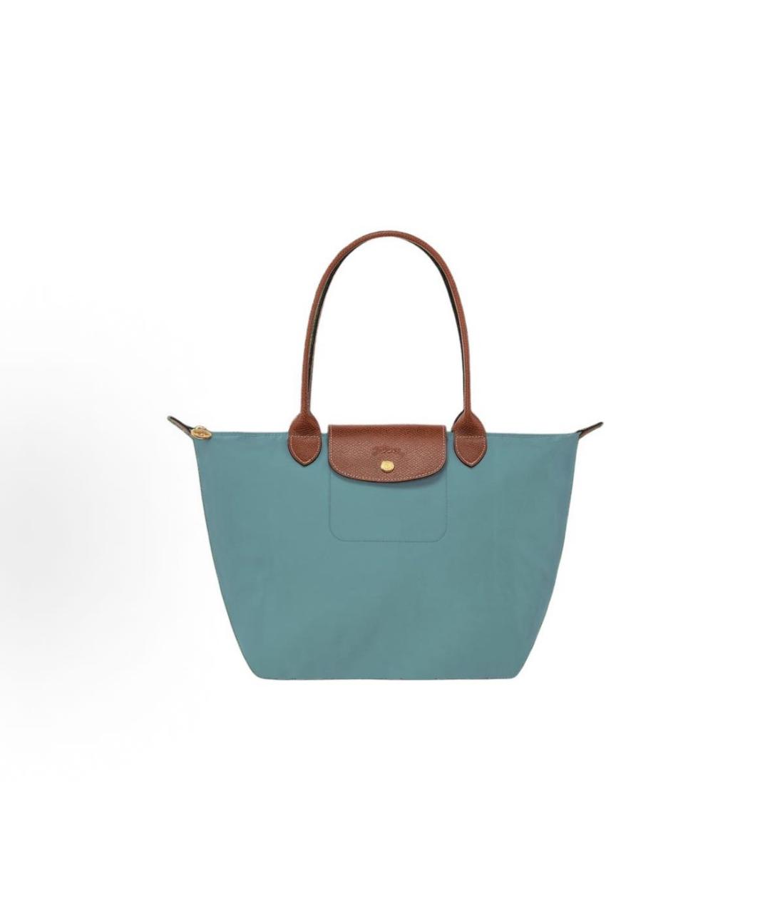 LONGCHAMP Бирюзовая сумка тоут, фото 6
