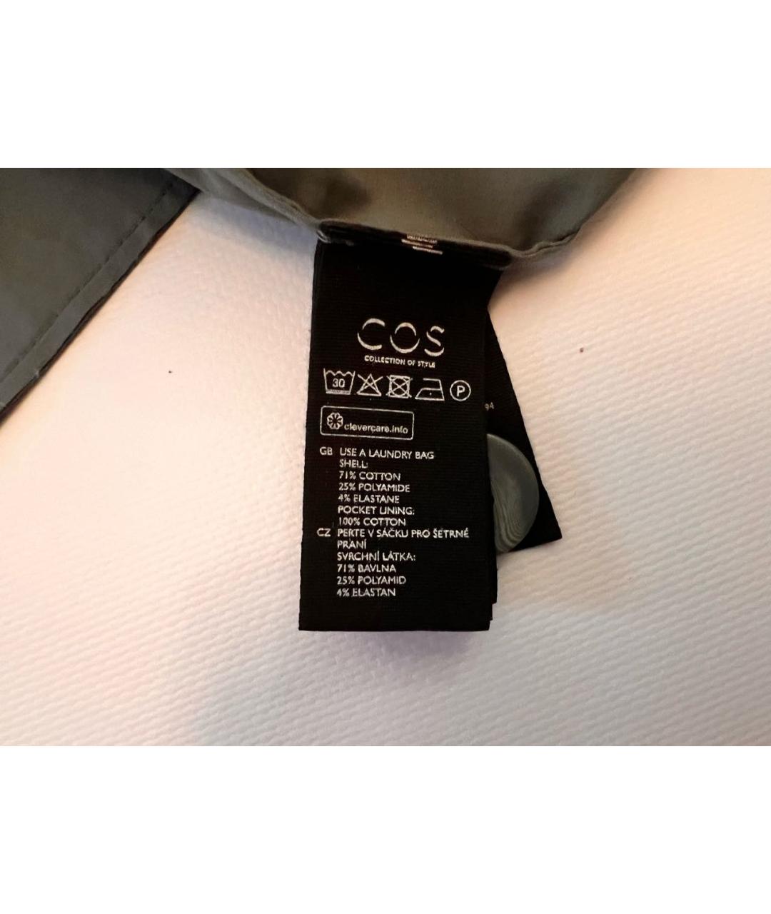 COS Серый хлопковый тренч/плащ, фото 5