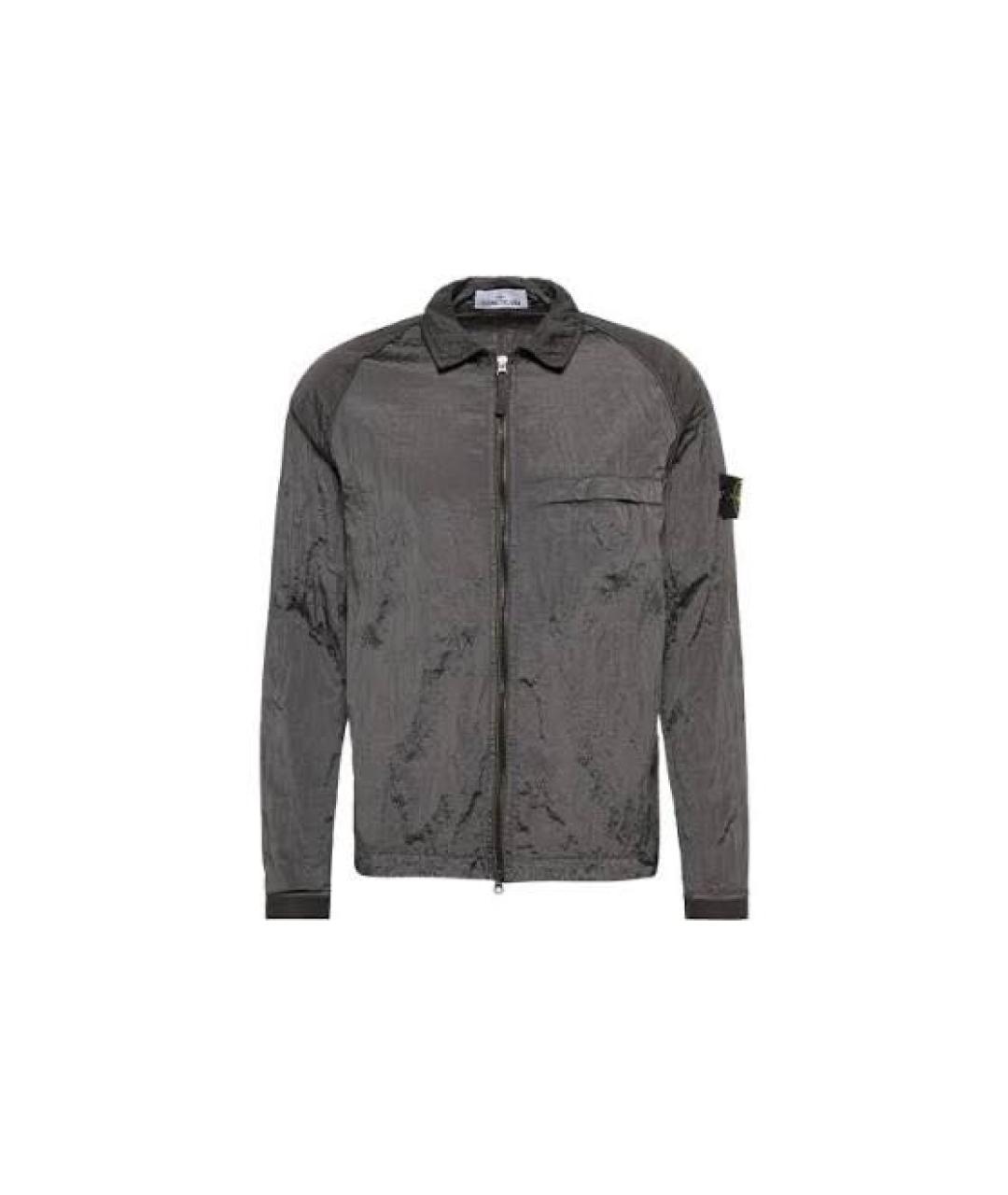 STONE ISLAND Антрацитовая полиамидовая куртка, фото 6