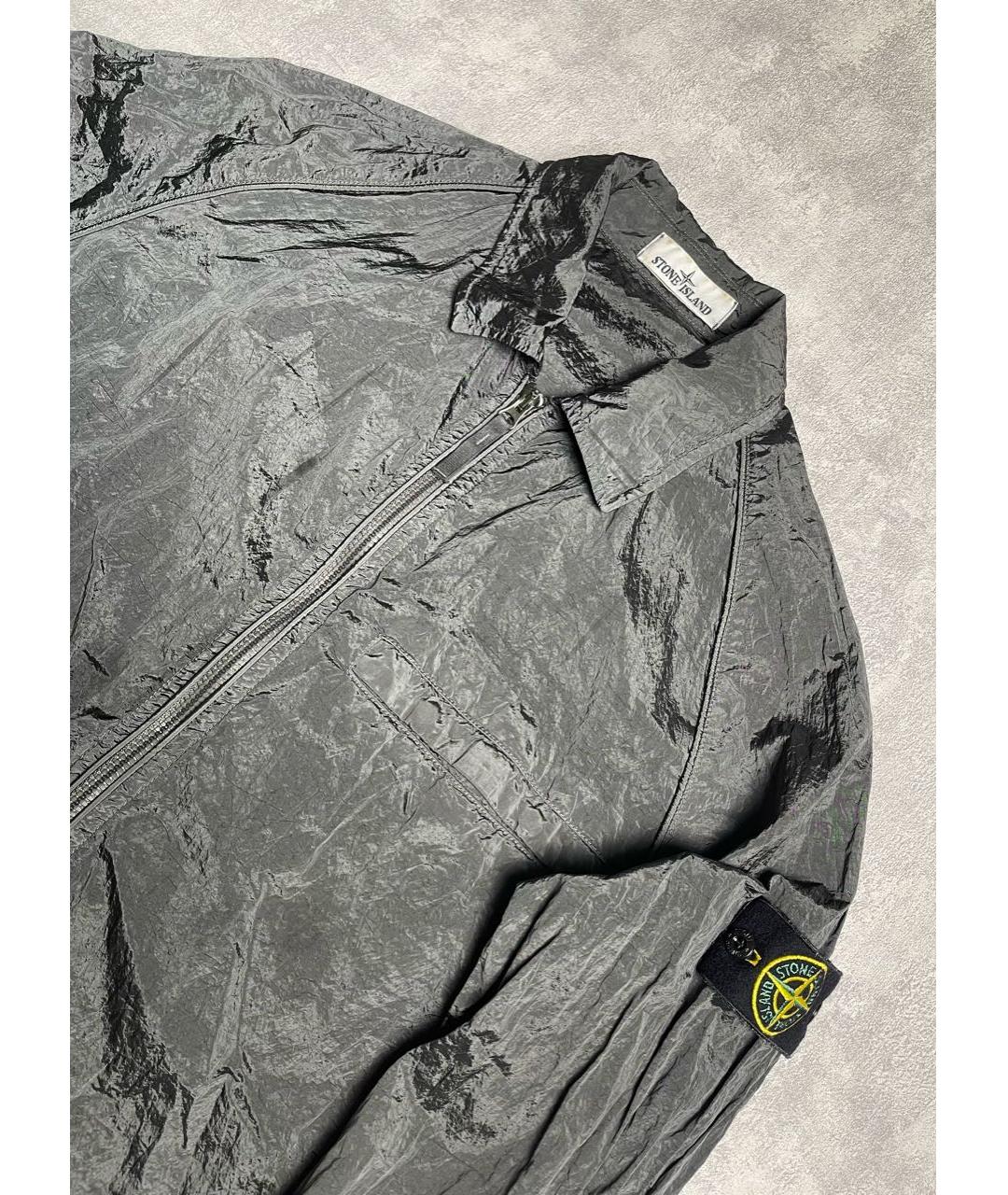 STONE ISLAND Антрацитовая полиамидовая куртка, фото 3