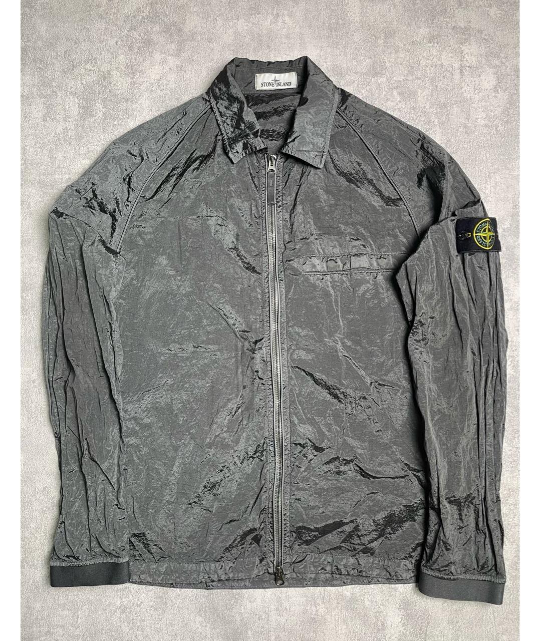 STONE ISLAND Антрацитовая полиамидовая куртка, фото 2