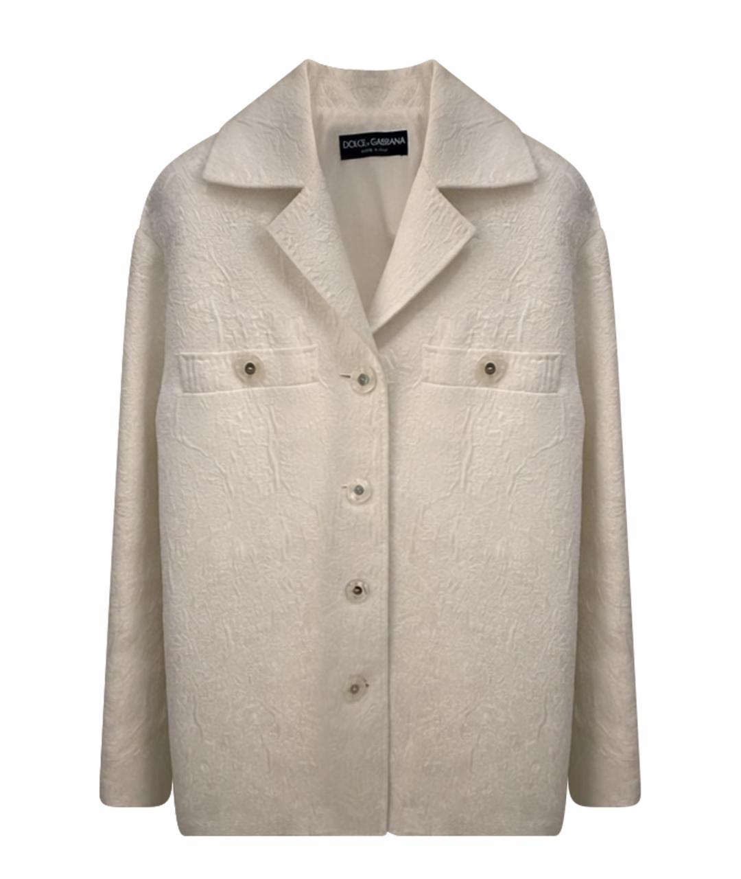 DOLCE&GABBANA Белый хлопковый жакет/пиджак, фото 1