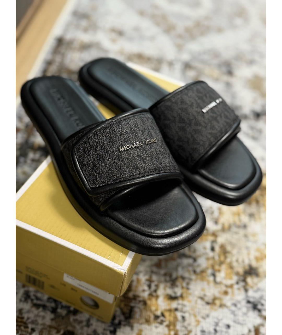 MICHAEL KORS Черные шлепанцы, фото 6