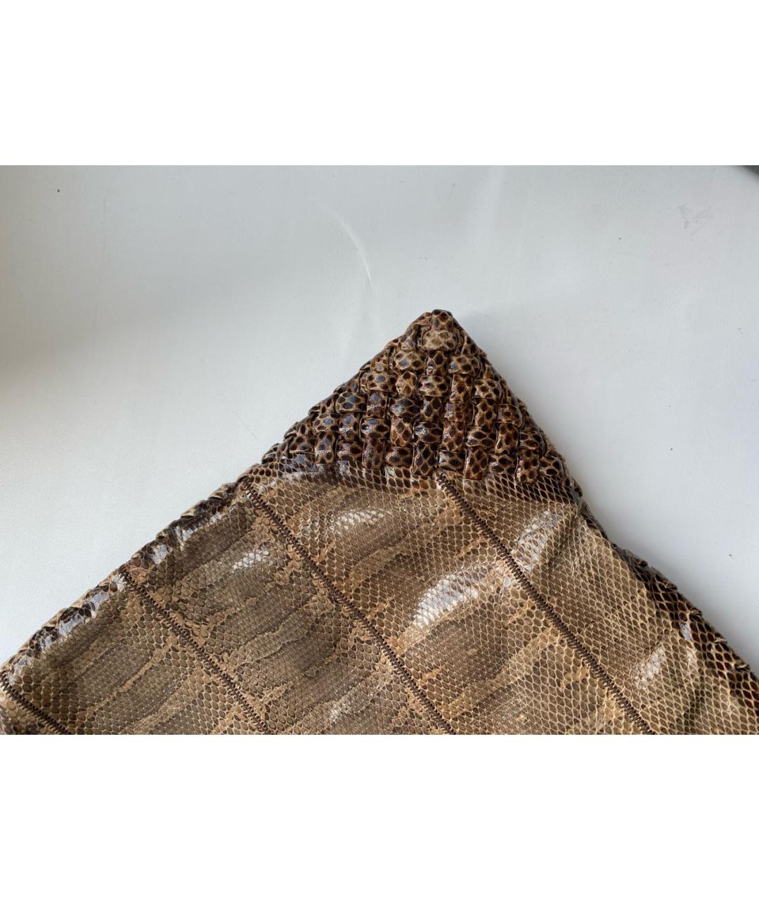 BOTTEGA VENETA Бежевая сумка через плечо из экзотической кожи, фото 6