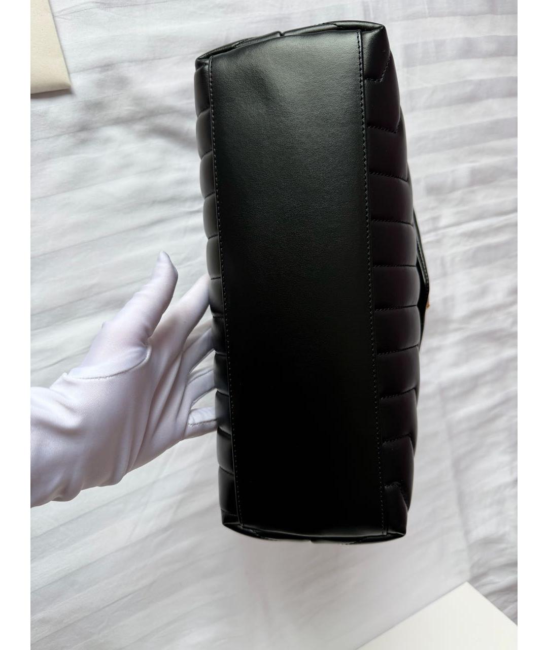 SAINT LAURENT Черная кожаная сумка через плечо, фото 4