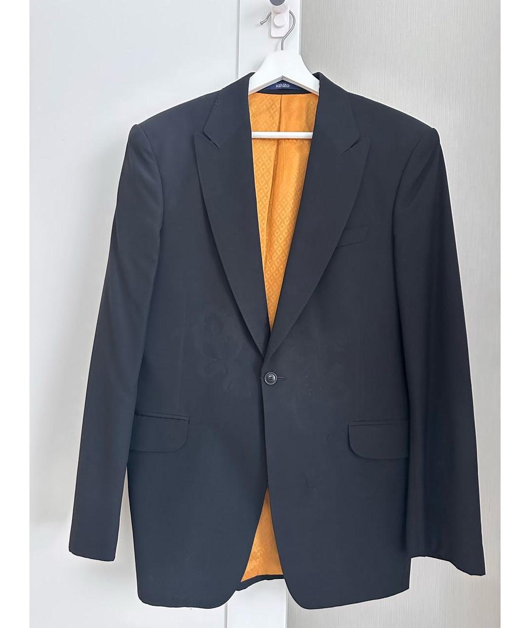 KENZO Черный шерстяной пиджак, фото 6