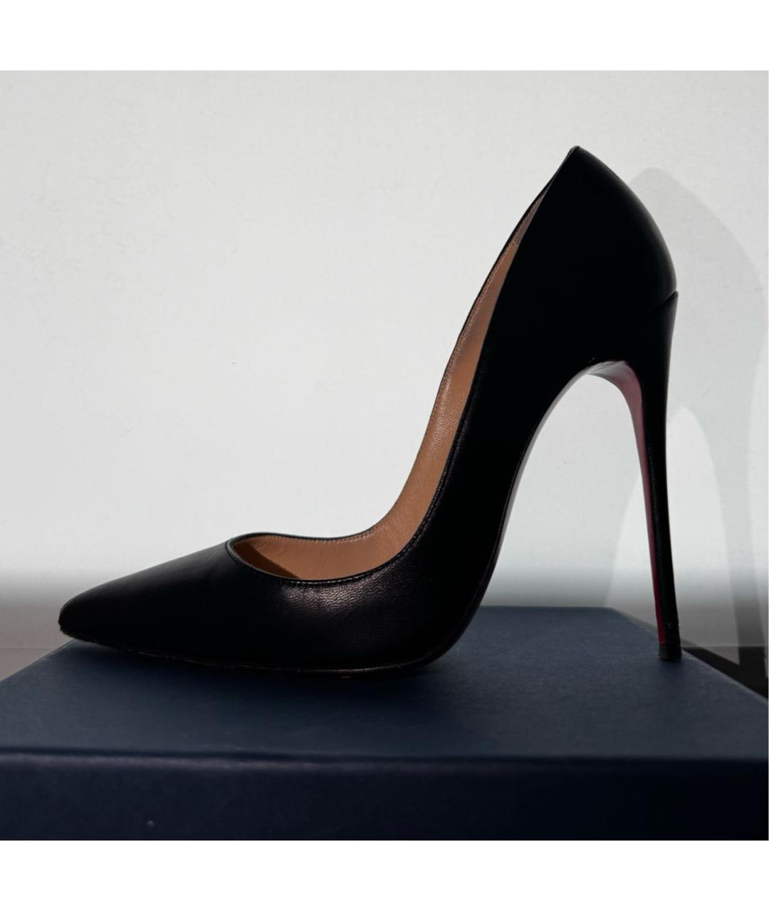 CHRISTIAN LOUBOUTIN Черные кожаные туфли, фото 8