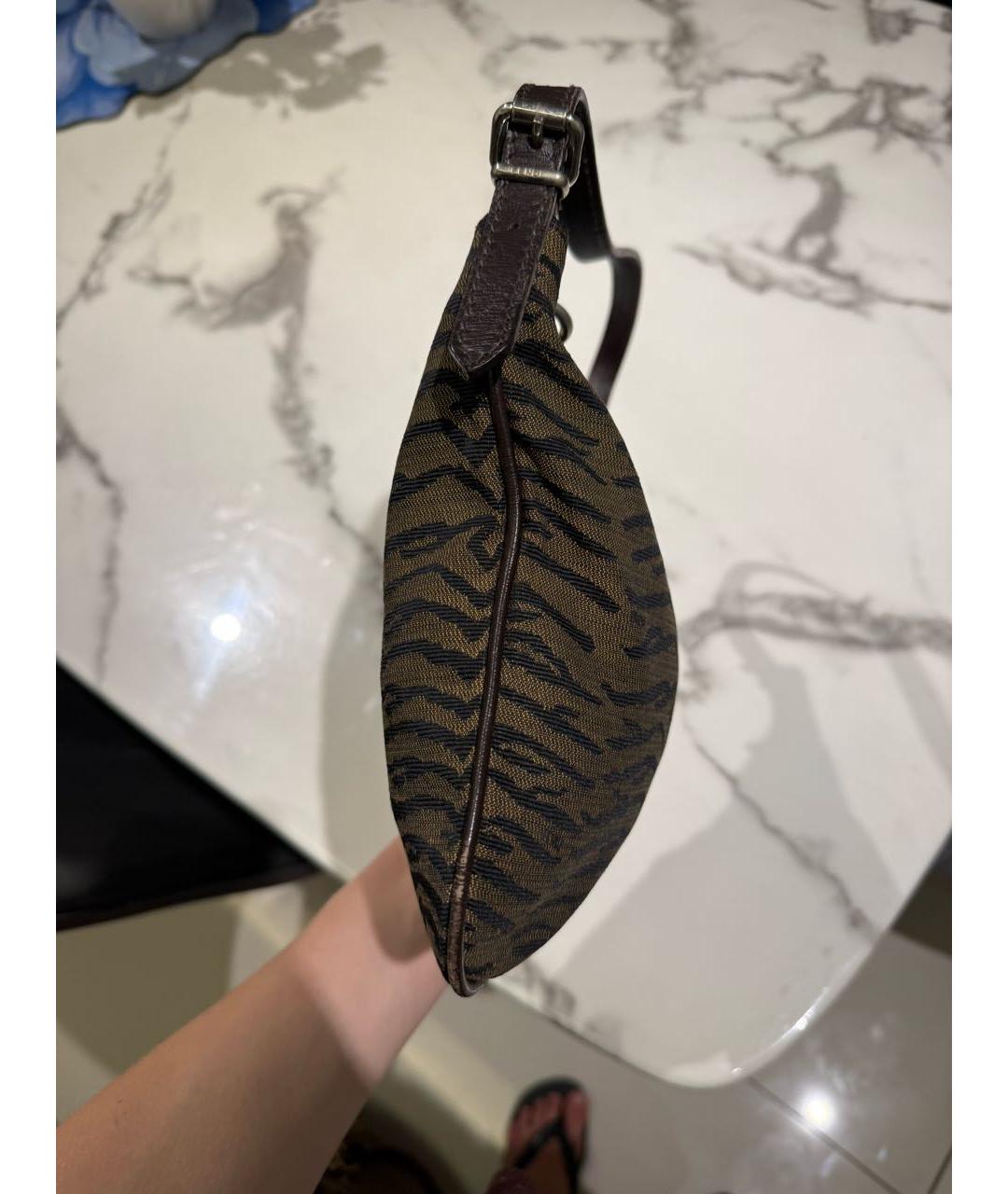 FENDI Коричневая сумка с короткими ручками, фото 7