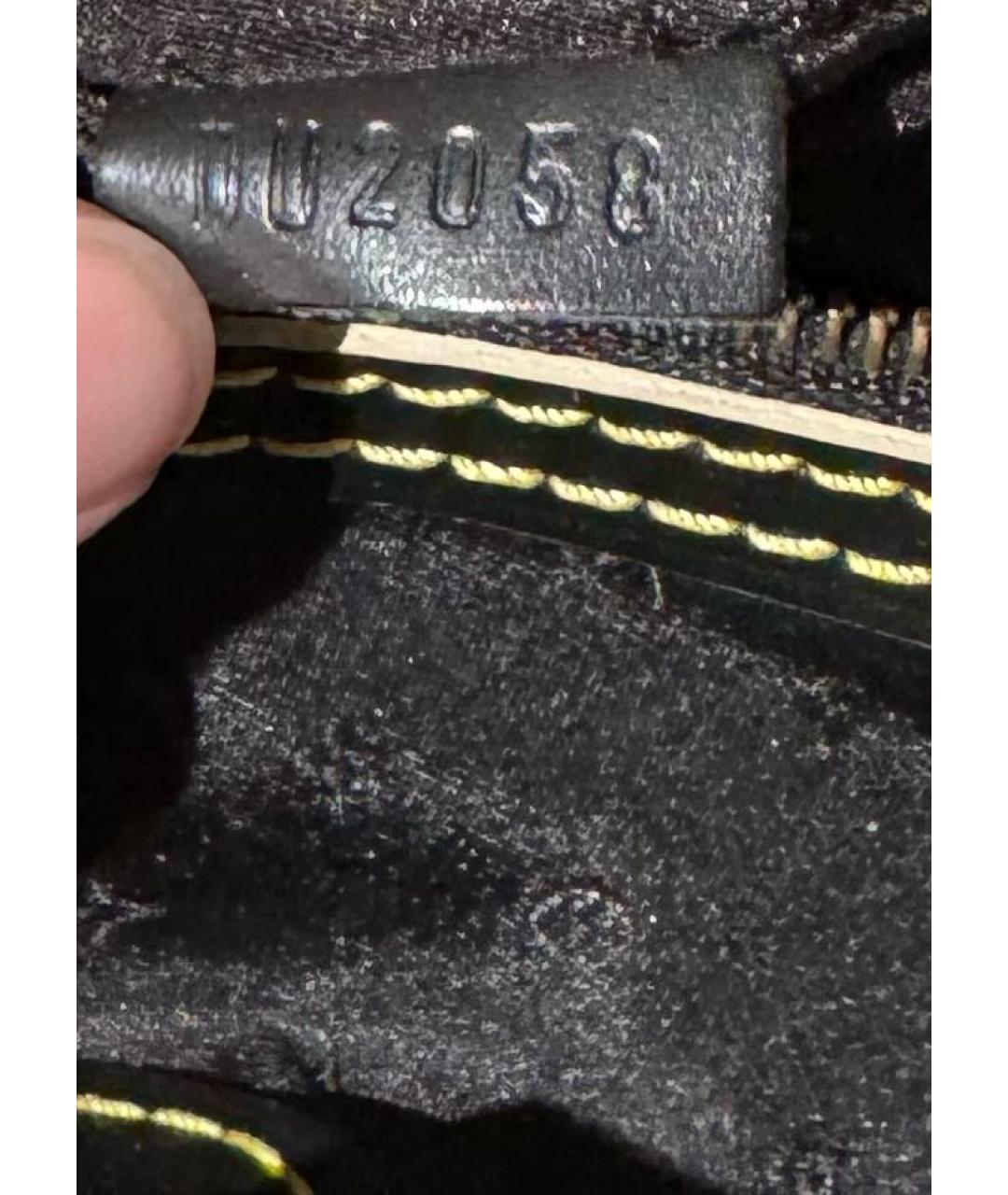 LOUIS VUITTON Черная кожаная сумка тоут, фото 8