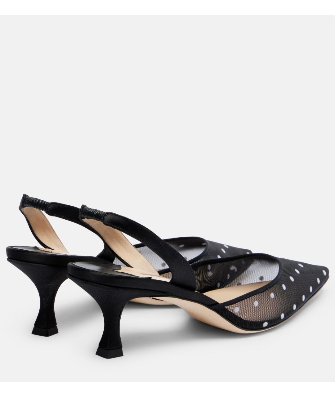 MANOLO BLAHNIK Черные текстильные мюли, фото 4