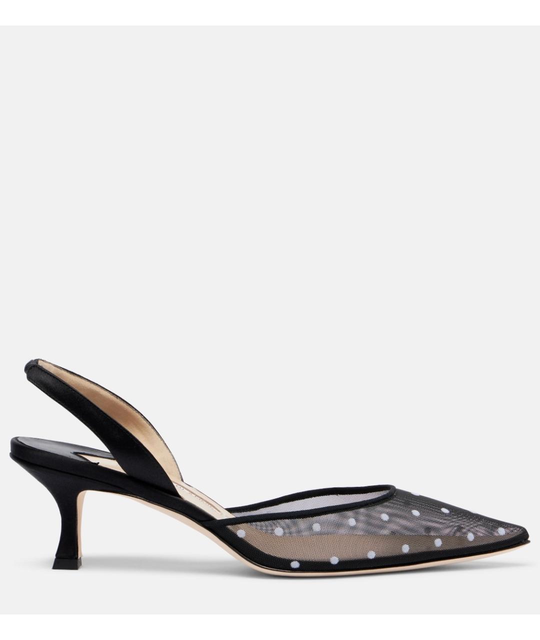 MANOLO BLAHNIK Черные текстильные мюли, фото 10