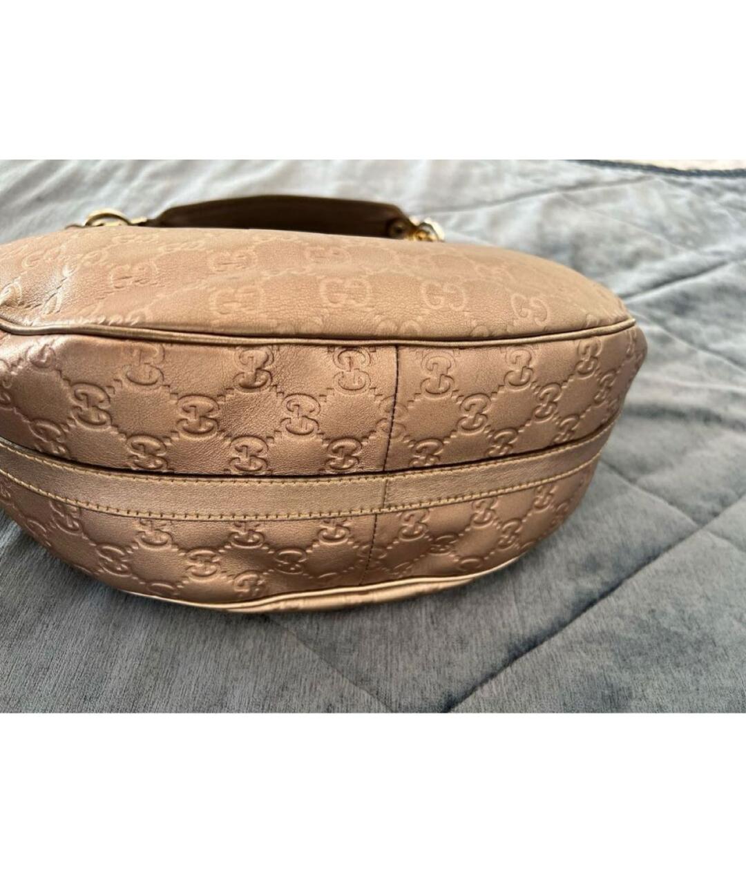 GUCCI Бежевая кожаная сумка через плечо, фото 3