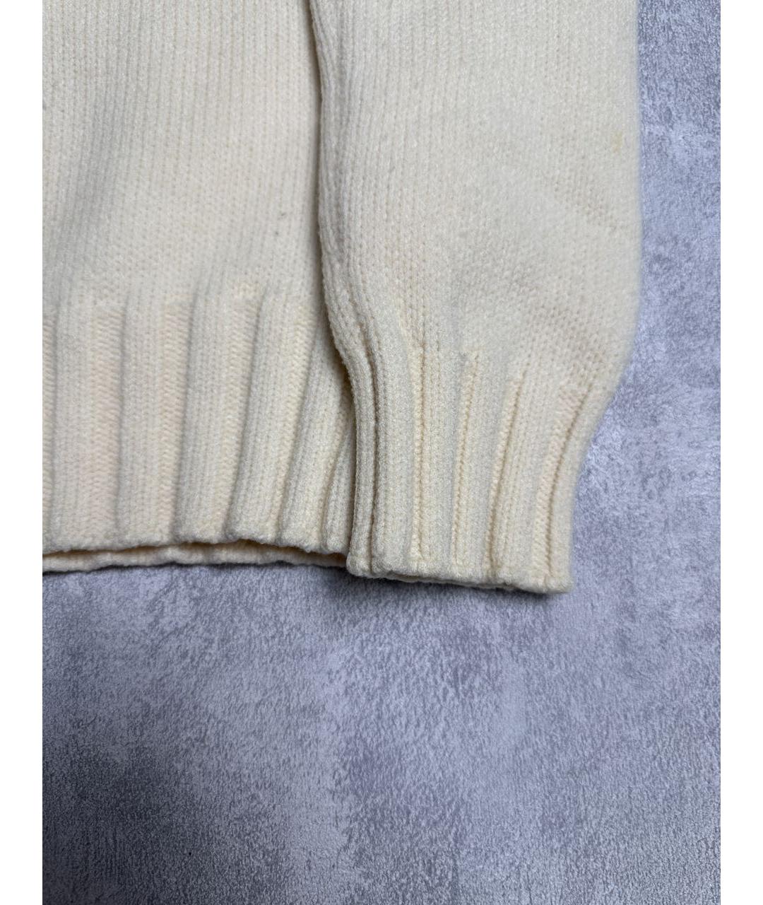 STONE ISLAND Бежевый шерстяной джемпер / свитер, фото 5