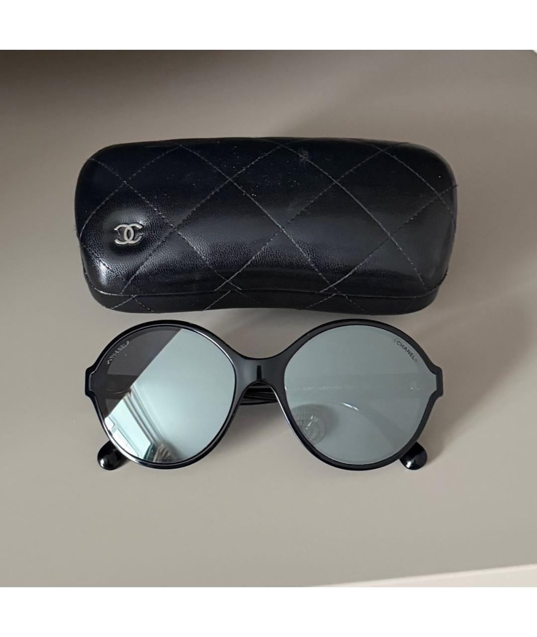 CHANEL Черные пластиковые солнцезащитные очки, фото 5