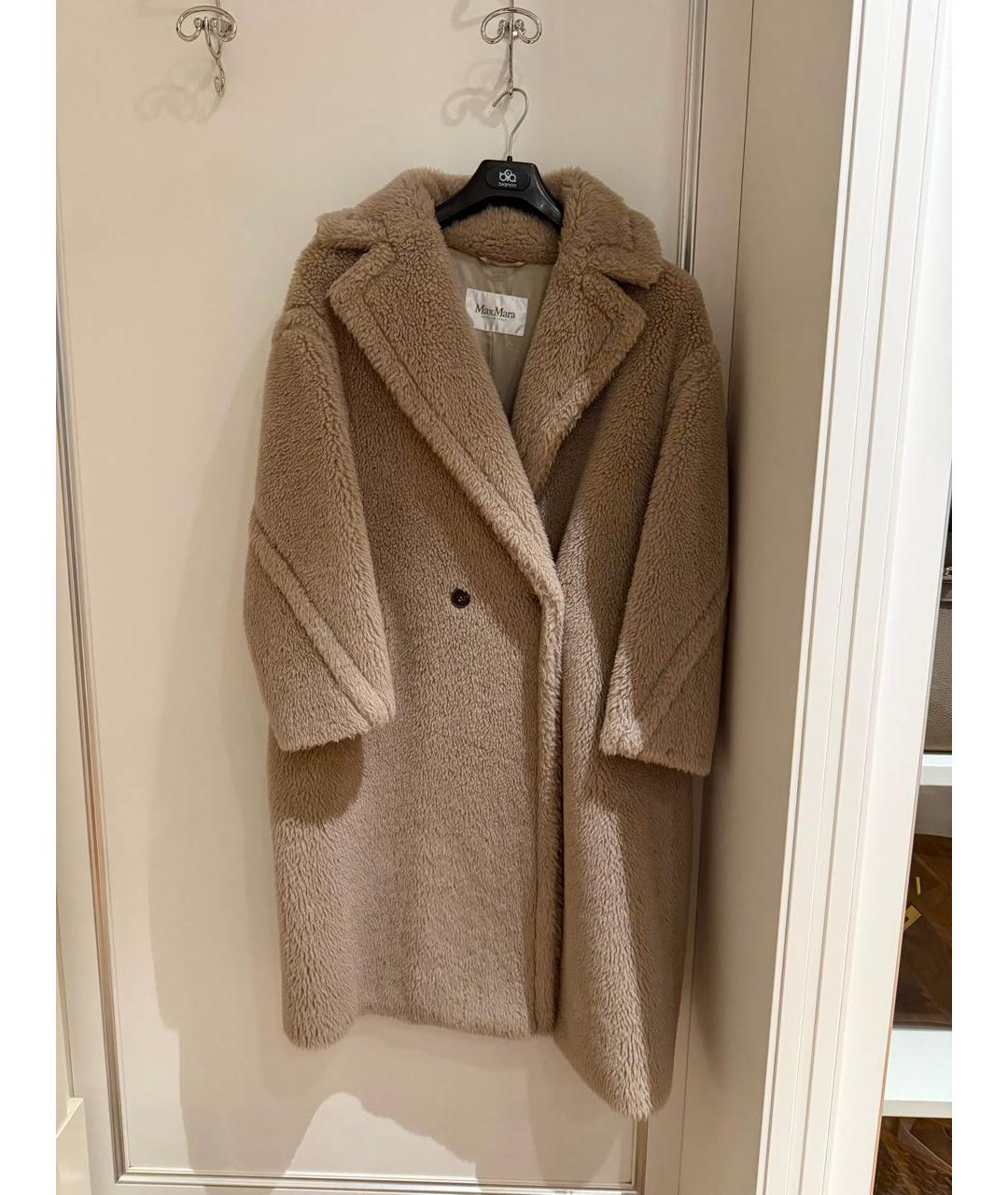 MAX MARA Бежевая шерстяная шуба, фото 6