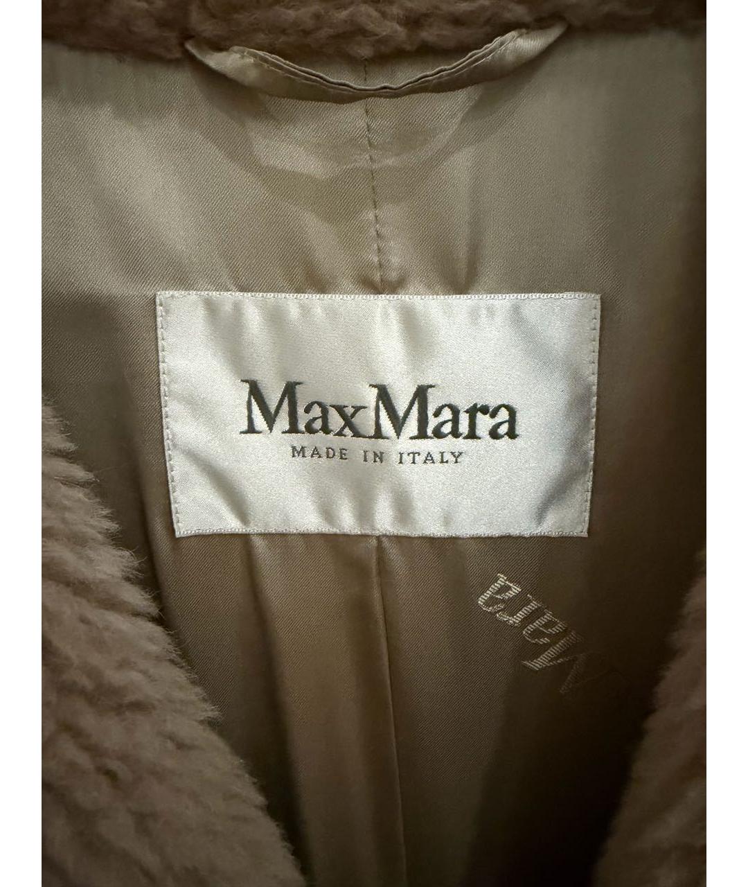 MAX MARA Бежевая шерстяная шуба, фото 3
